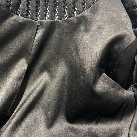 Silvian Heach Black Open Knit, Satin Lined Jacket XS - Picture 6 of 6
